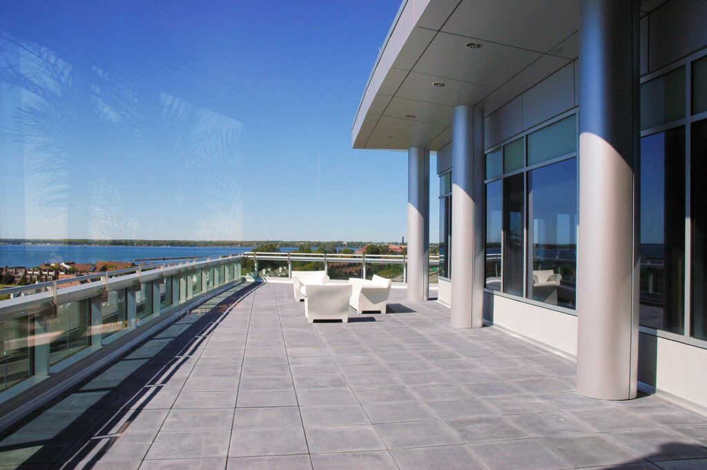 HealthNow New York Build to Suit — highrise exterior deck